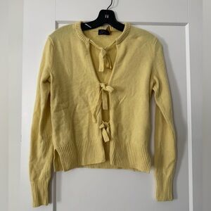 Polo Ralph Lauren Yellow Wool-Cashmere Bow Sweater